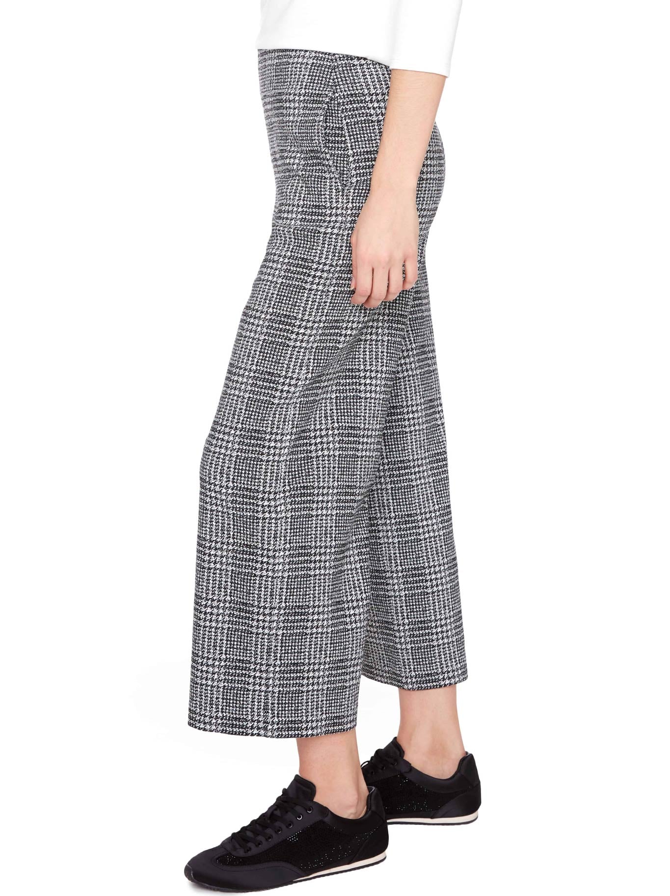 UP! PLAID TECHNO WIDE-LEG CROPPED PANT - Image 2