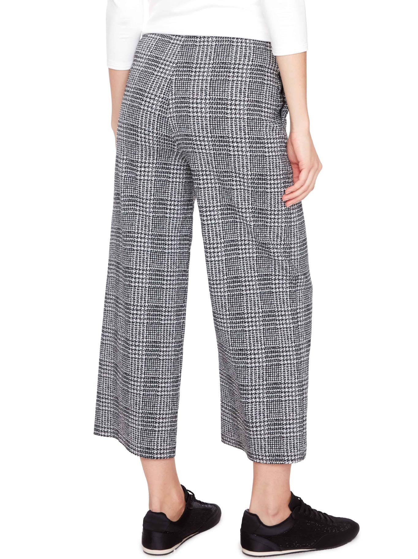 UP! PLAID TECHNO WIDE-LEG CROPPED PANT - Image 4