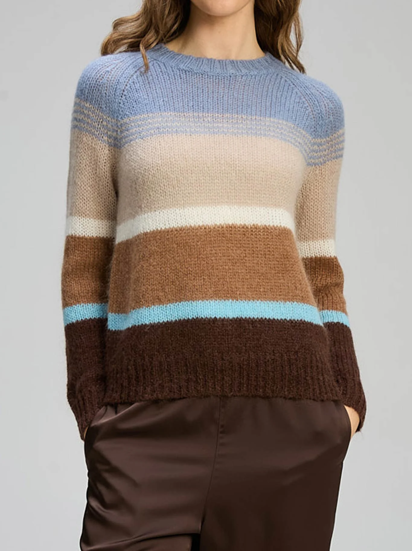 ZAKET & PLOVER KID MOHAIR LINES CREW
