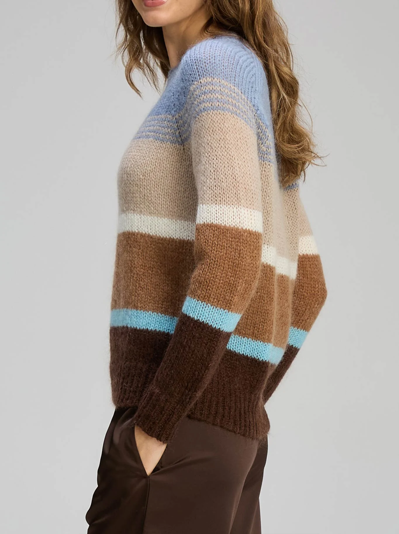ZAKET & PLOVER KID MOHAIR LINES CREW - Image 2